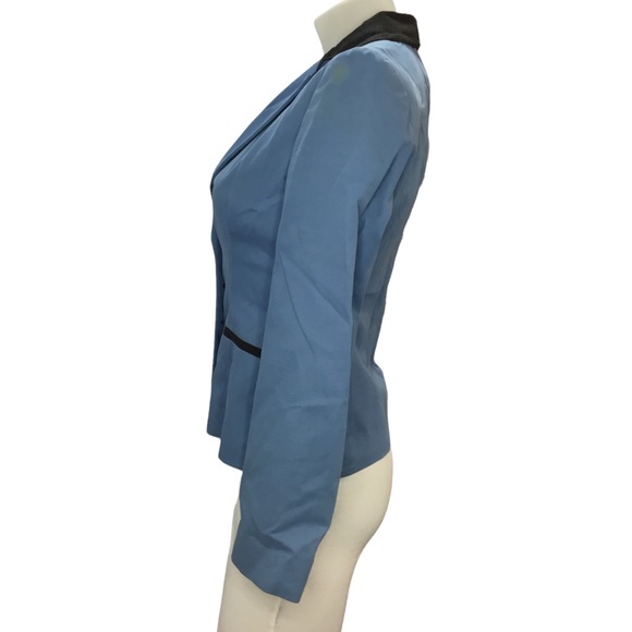 LOVE MOSCHINO Light Blue Gray 3 Button Blazer Size 6 US - Picture 3 of 9